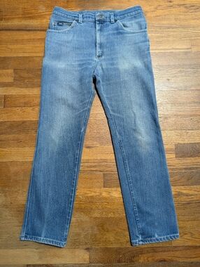 Men's Vintage Lee Straight Leg Jeans '80s '90s Faded Utilitarian Workwear 30"